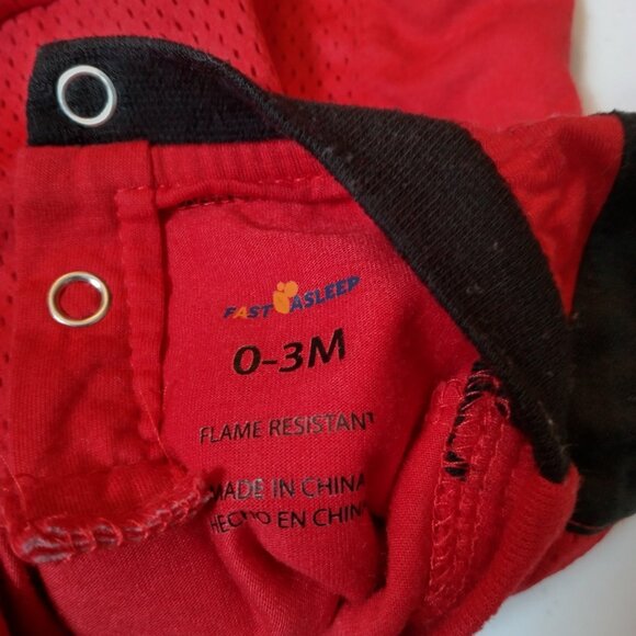 University of Maryland Outfit Baby 0-3M Fast Asleep Romper Terrapins Football - Picture 3 of 14